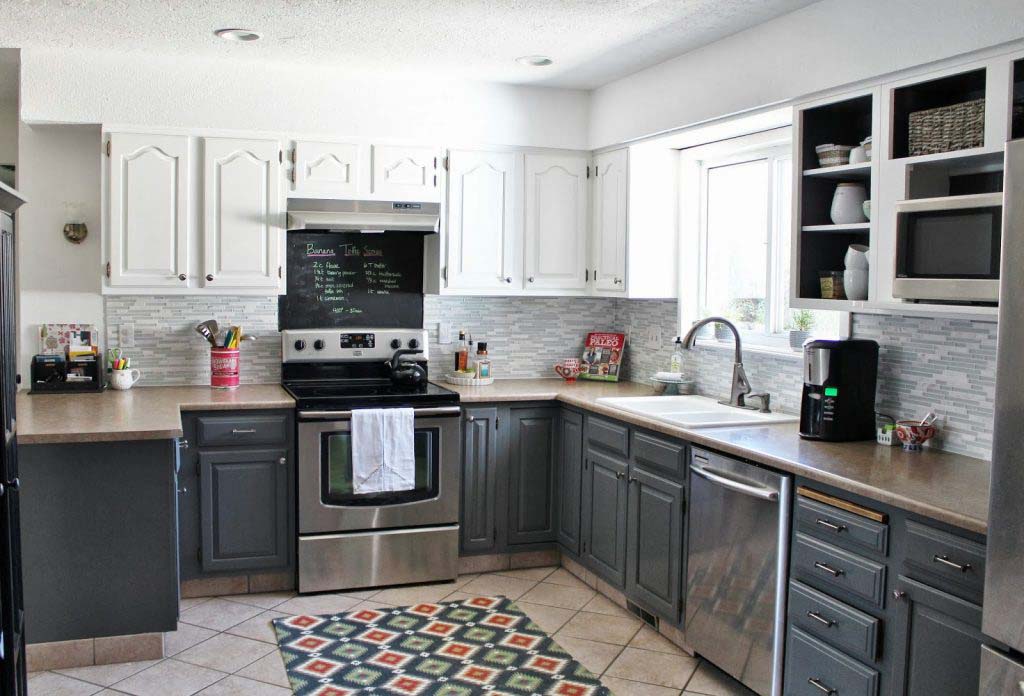 Kitchen with new stainless steel appliances